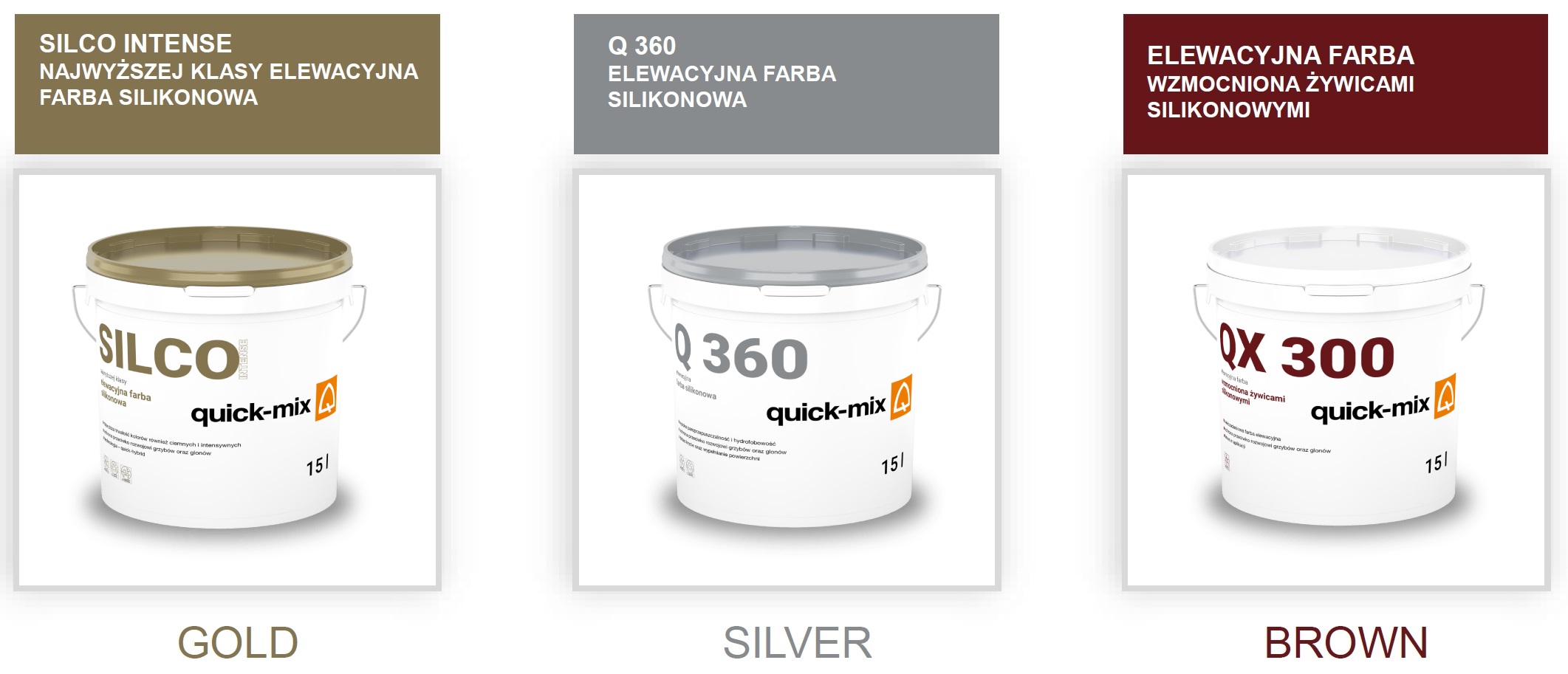 gold silver brown 15l
