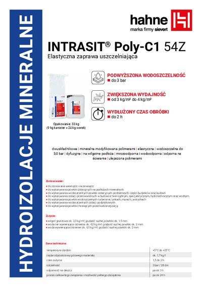 Argumentarz Hydroizolacje Mineralne Argumentarz Hydroizolacje Mineralne