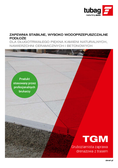 TMG Gruboziarnista zaprawa drenażowa z trasem