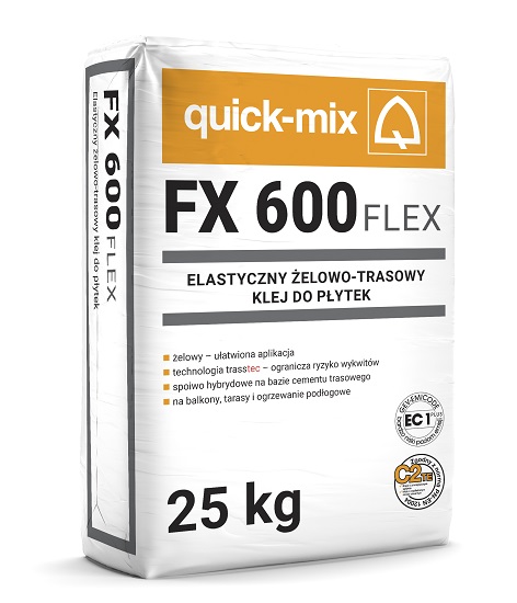 FX 600 FLEX Elastyczny żelowo-trasowy klej do płytek FX 600 FLEX Elastyczny żelowo-trasowy klej do płytek