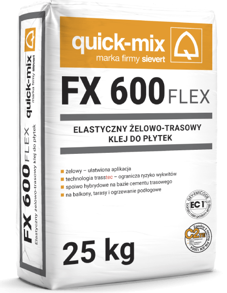 FX 600 FLEX Elastyczny żelowo-trasowy klej do płytek