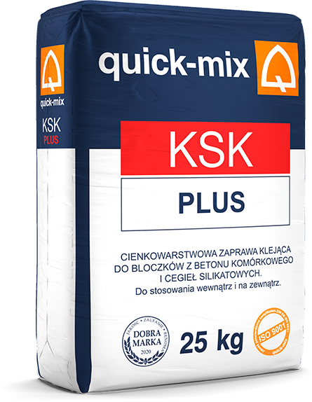 KSK Plus Zaprawa klejąca do bloczków z betonu komórkowego i cegieł silikatowych KSK Plus Zaprawa klejąca do bloczków z betonu komórkowego i cegieł silikatowych