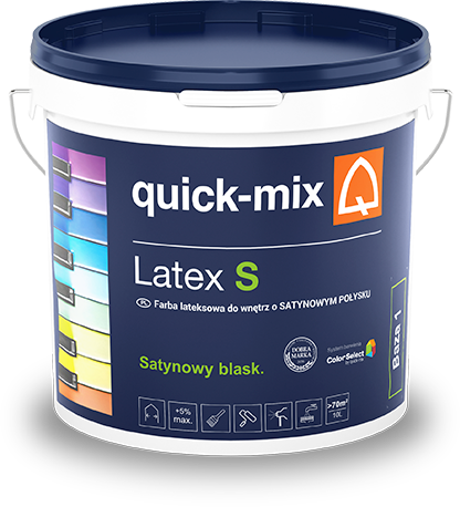 Latex S Lateksowa farba do wnętrz, satynowa Latex S Lateksowa farba do wnętrz, satynowa