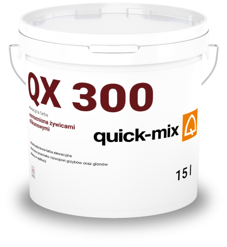 Quick-Mix QX 300 – elewacyjna farba dyspersyjna wzmacniana żywicami silikonowymi do ochrony fasad