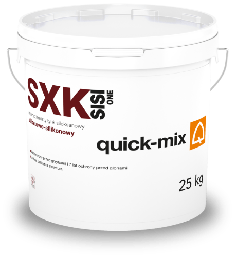 Quick-Mix SXK SiSi One – gotowy tynk silikatowo-silikonowy do trwałego wykończenia elewacji budynków